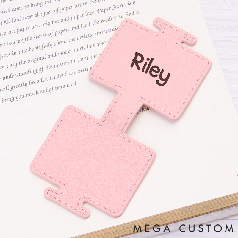 Personalized Leather Bookmarks Computer-Shaped Bookmarks Custom Engraved Name Bookmarks