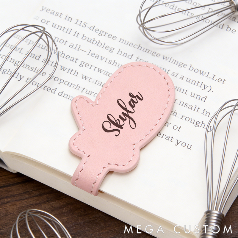 Personalized Leather Bookmarks Baking Glove Bookmarks Custom Engraved Bookmarks