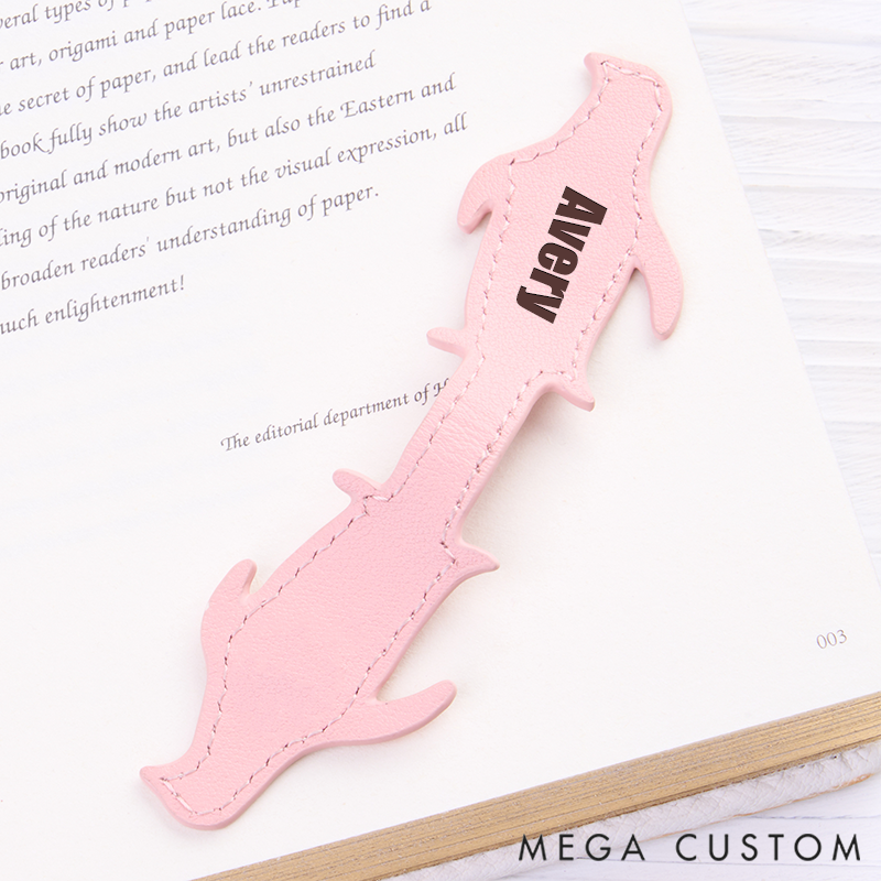 Personalized Leather Bookmark Penguin Bookmark Custom Engraved Bookmark