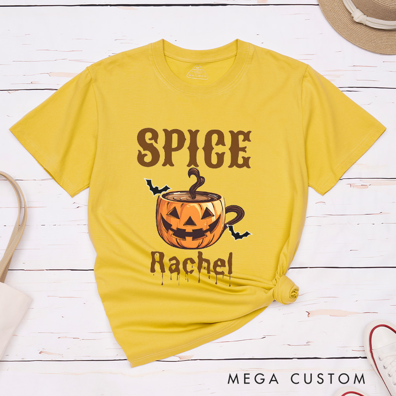 Personalized Pumpkin Coffee Mug Couple Halloween Matching T-Shirt Funny Matching Halloween Shirt Gift For Him and Her 