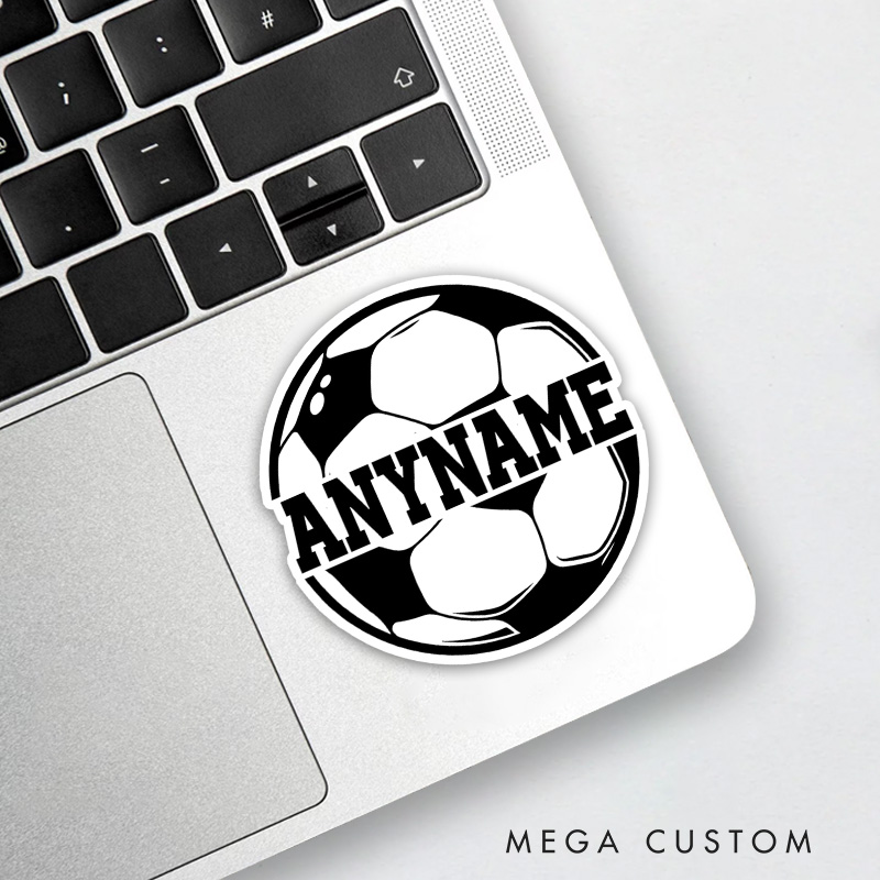 Personalized Soccer Ball Sticker Custom Name Design  