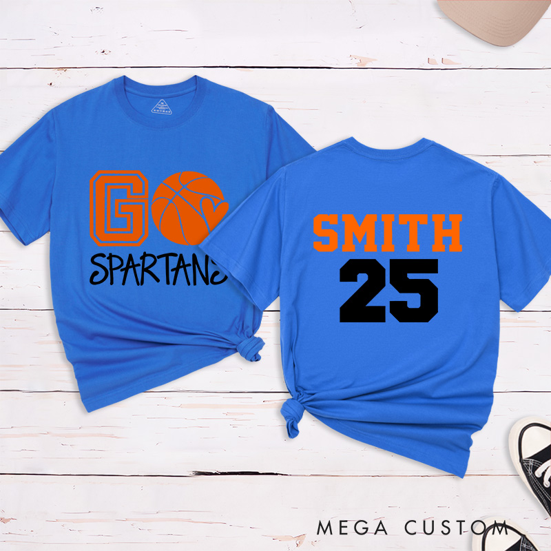 Personalized Basketball T-Shirt with Customizable Team Name Player Name and Jersey Number Perfect for Fans Players and Team Spirit