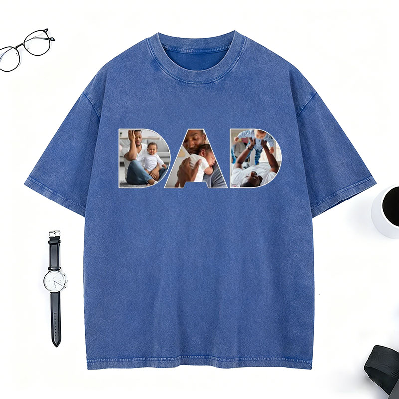 Personalized Custom Unisex T-shirt with Custom Photo Gift for DAD