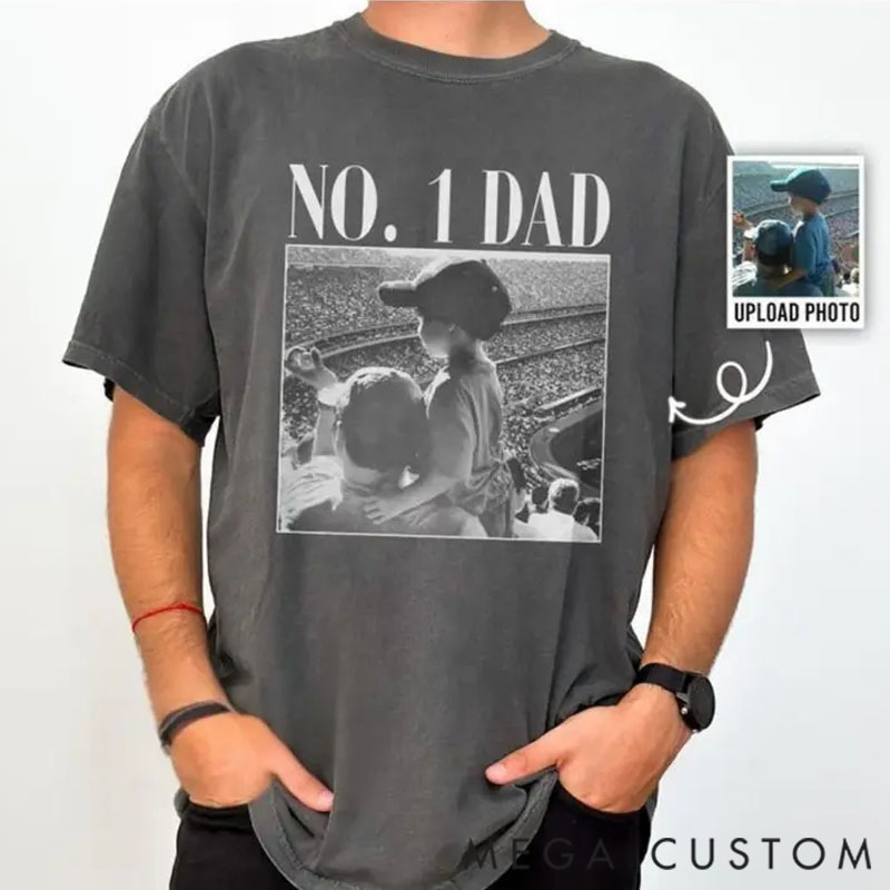 Personalized Custom Photo Shirt for Dad Grandpa 