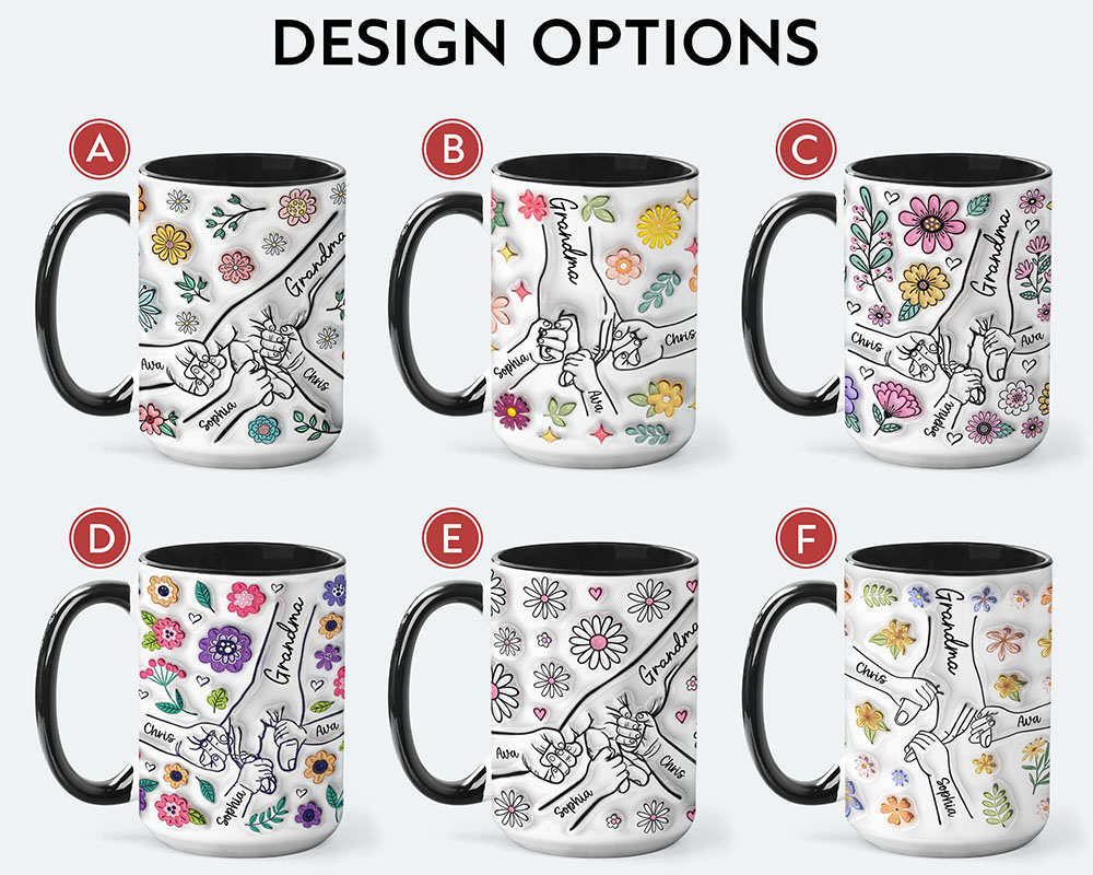 Personalized Grandma Cup Custom Grandma Mug Gifts from Grandkids Names Grandchildren Grandmother Birthday Mothers Day Gift 