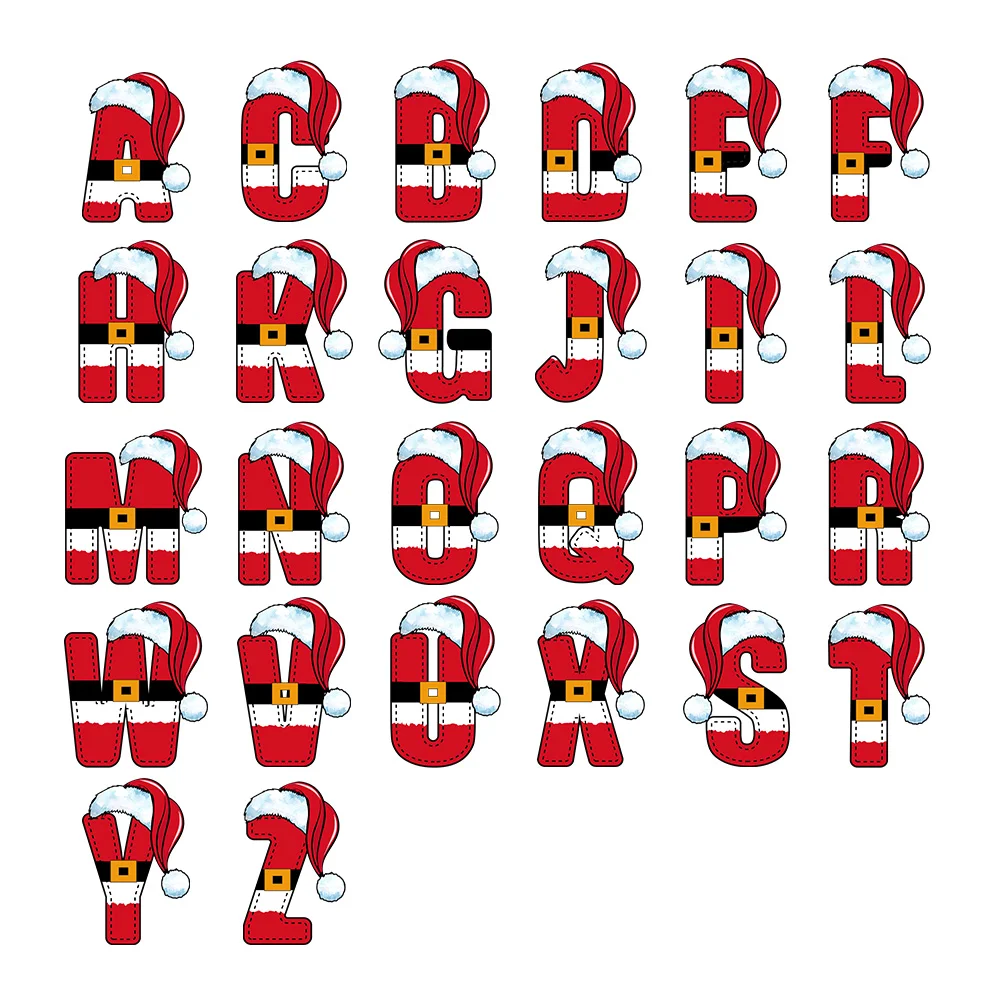 Personalized Elf Snowman Reindeer Doodle Letter Name Magnetic Bookmark Clips Birthday Christmas Gift for Kids Family