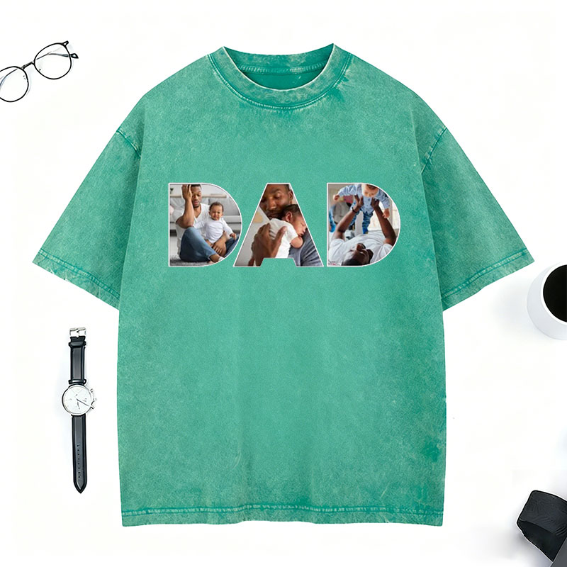 Personalized Custom Unisex T-shirt with Custom Photo Gift for DAD