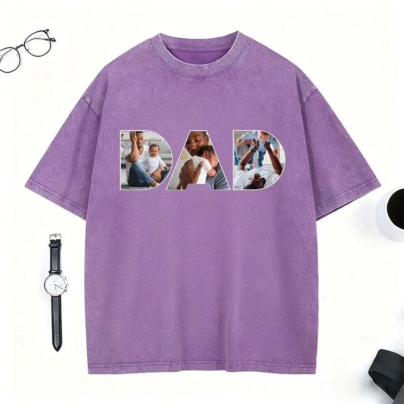 Personalized Custom Unisex T-shirt with Custom Photo Gift for DAD