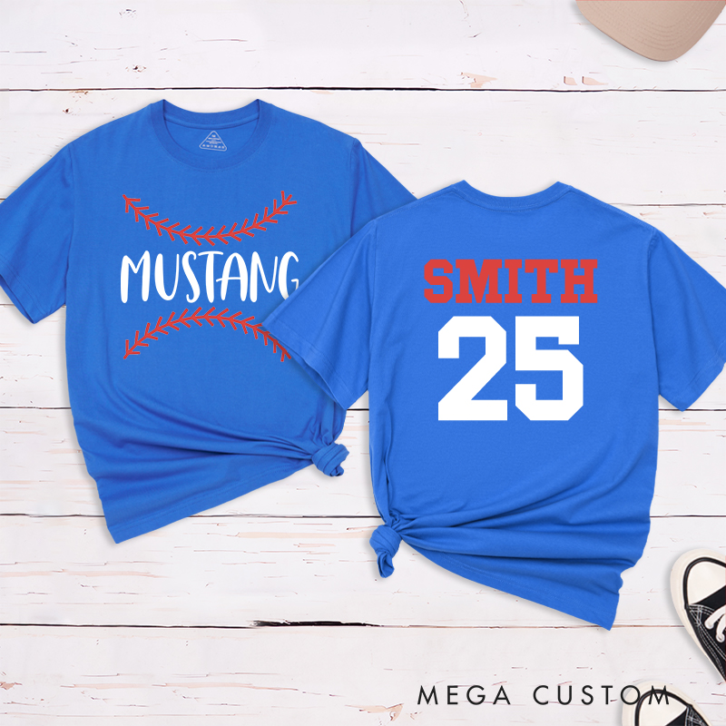 Personalized Baseball Fan T-Shirt with Stylish Stitch Graphic and Custom Text