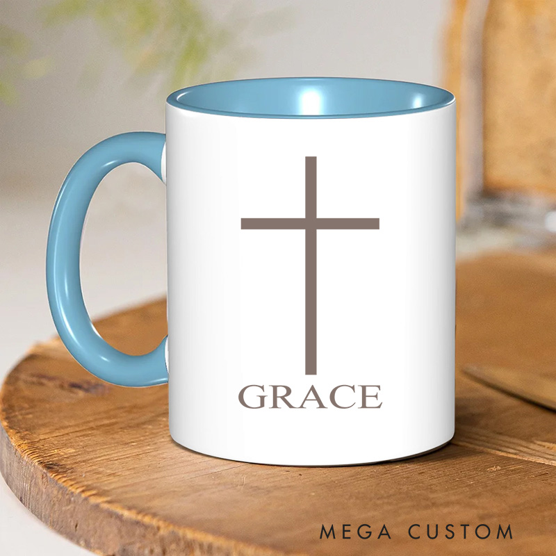 Personalized Jeremiah 17:7 Bible Verse Christian Inner Color Ceramic Mug with Name Religious Gift Birthday Gift for Christian