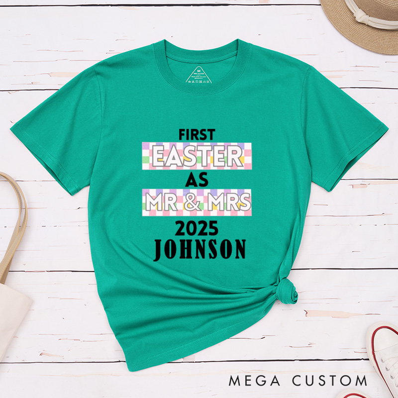 Personalized Couple First Easter As Mr And Mrs Matching T-Shirt