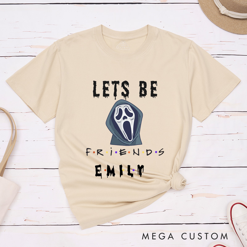 Personalized Let's Be Friends Ghosts Couple Halloween Matching T-Shirt 