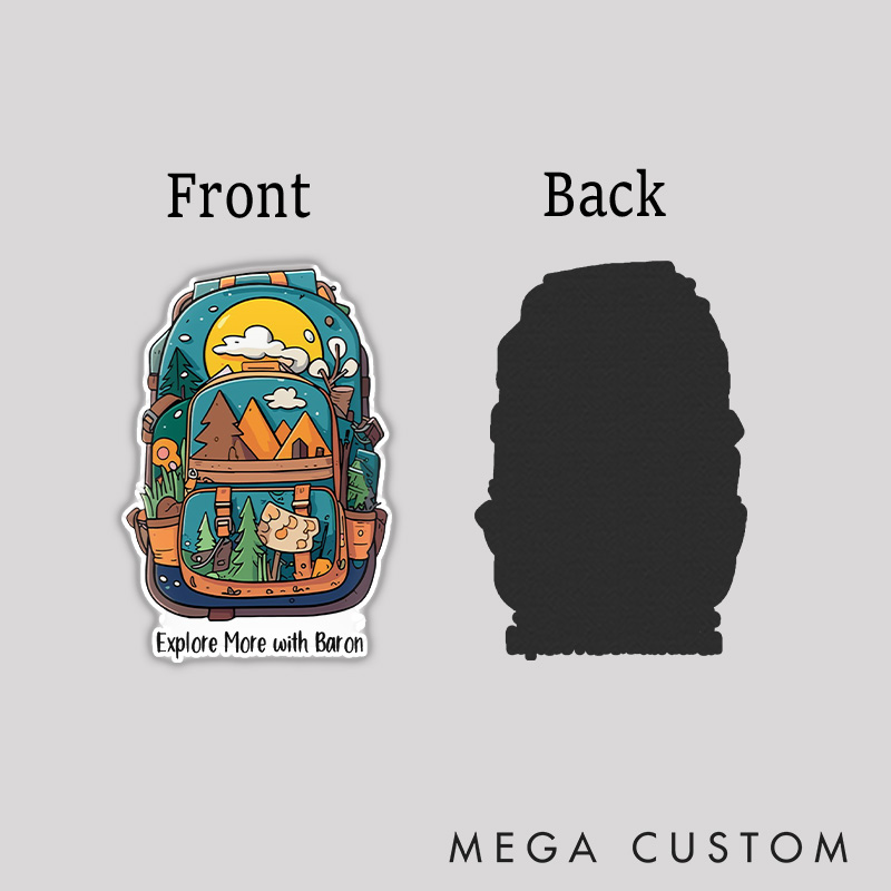 Personalized Travel Backpack Refrigerator Magnets Camping Hiking Adventure Refrigerator Magnets for Nature Traveling Outdoors Lover Gift