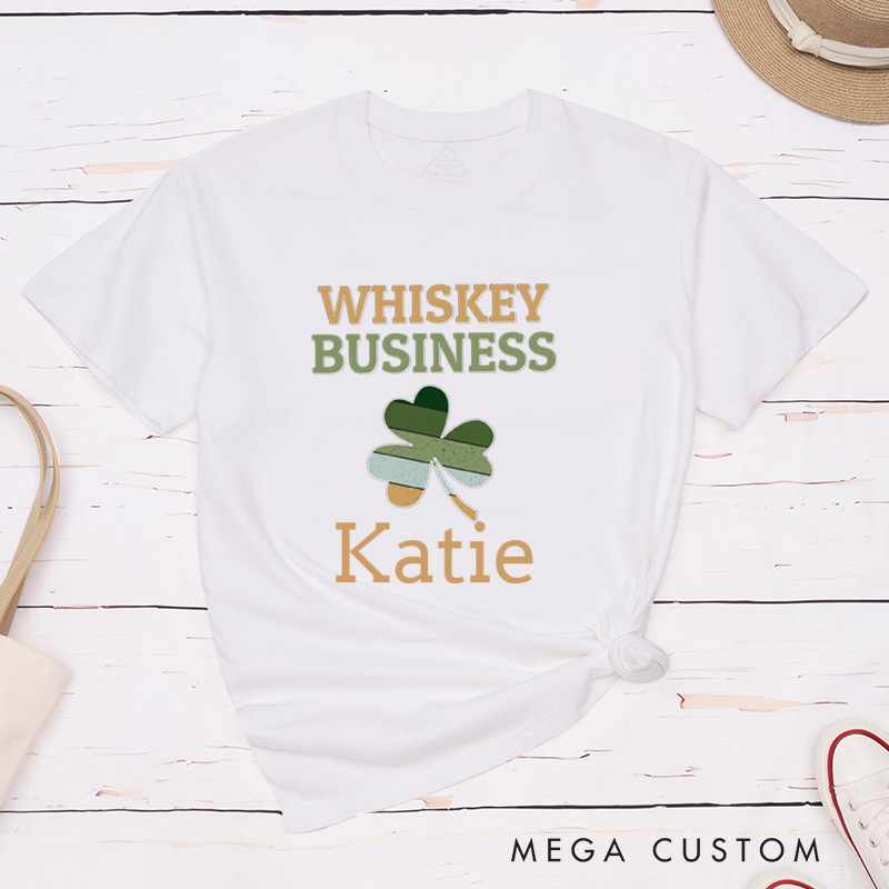 Personalized Irish Couple St. Patrick's Day Matching T-Shirt Shamrock Couple Shirt