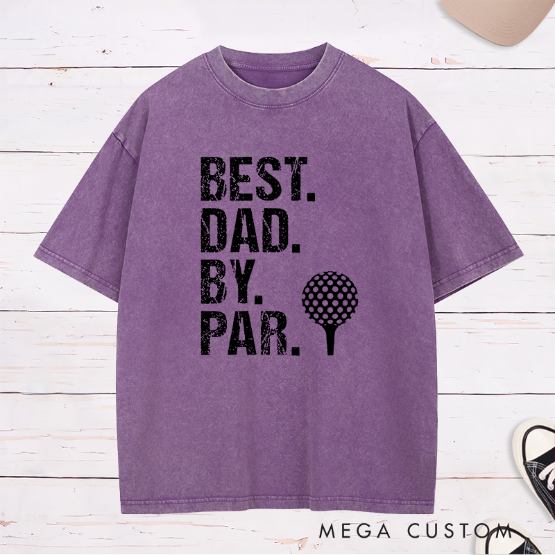 Personalized Golf Washed T-Shirt Customizable Text Gift for Golfers and Fans