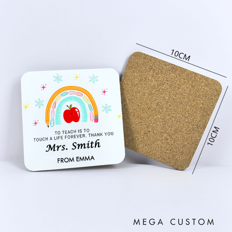 Personalized Coasters for Teachers Thank You for Being an Important Part of My Story Thank You Teacher Appreciation Gift for Teachers