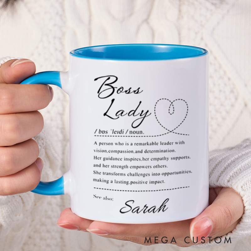 Personalized Farewell Mug with Boss Lady Design Heartfelt Gift for Boss Lady