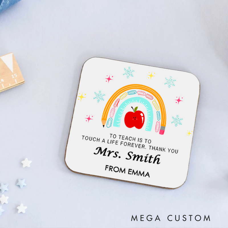 Personalized Coasters for Teachers Thank You for Being an Important Part of My Story Thank You Teacher Appreciation Gift for Teachers