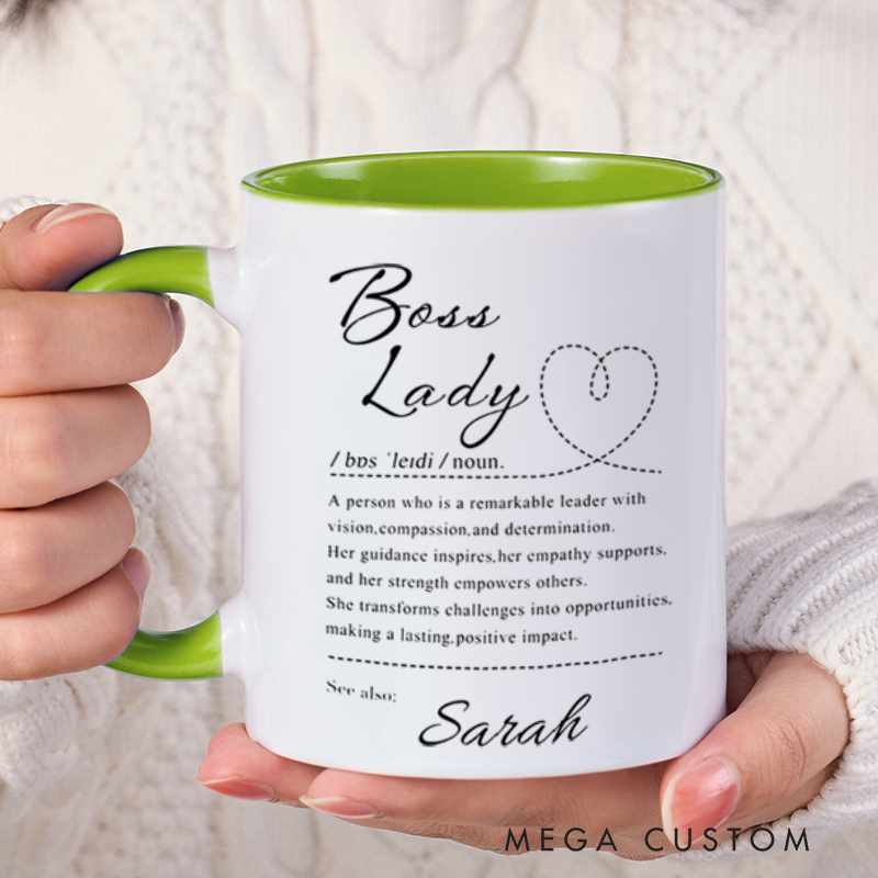 Personalized Farewell Mug with Boss Lady Design Heartfelt Gift for Boss Lady