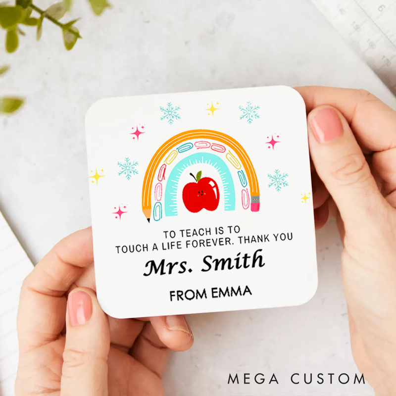 Personalized Coasters for Teachers Thank You for Being an Important Part of My Story Thank You Teacher Appreciation Gift for Teachers