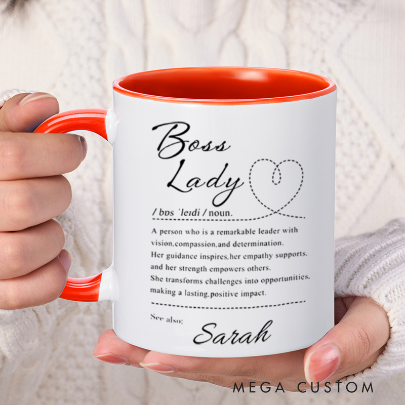 Personalized Farewell Mug with Boss Lady Design Heartfelt Gift for Boss Lady