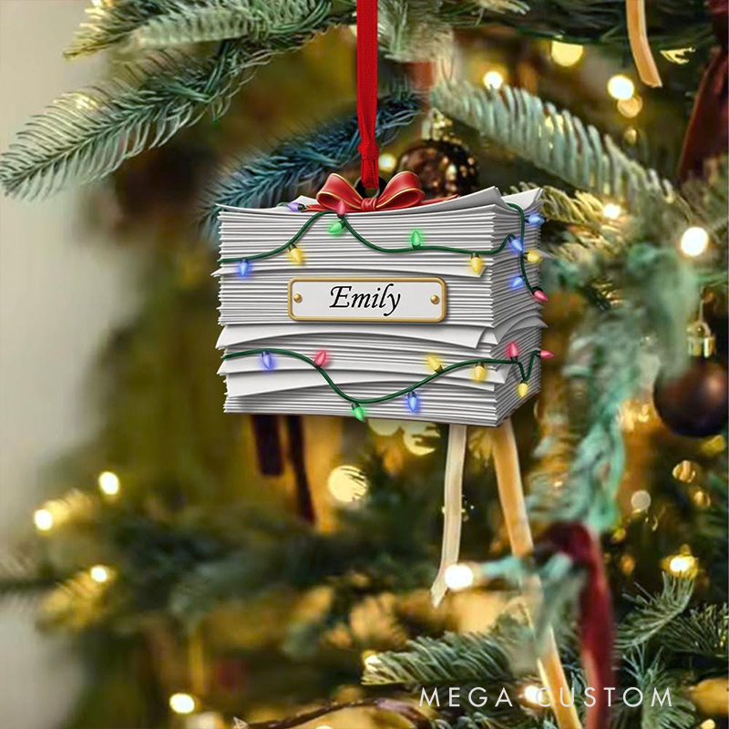 Personalized Christmas Ornament File Design Acrylic Ornament for Colleagues
