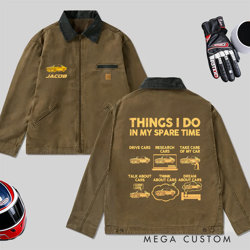 Personalized Racing Classic Jacket Things I Do in My Spare Time Custom Name Vintage Jacket 