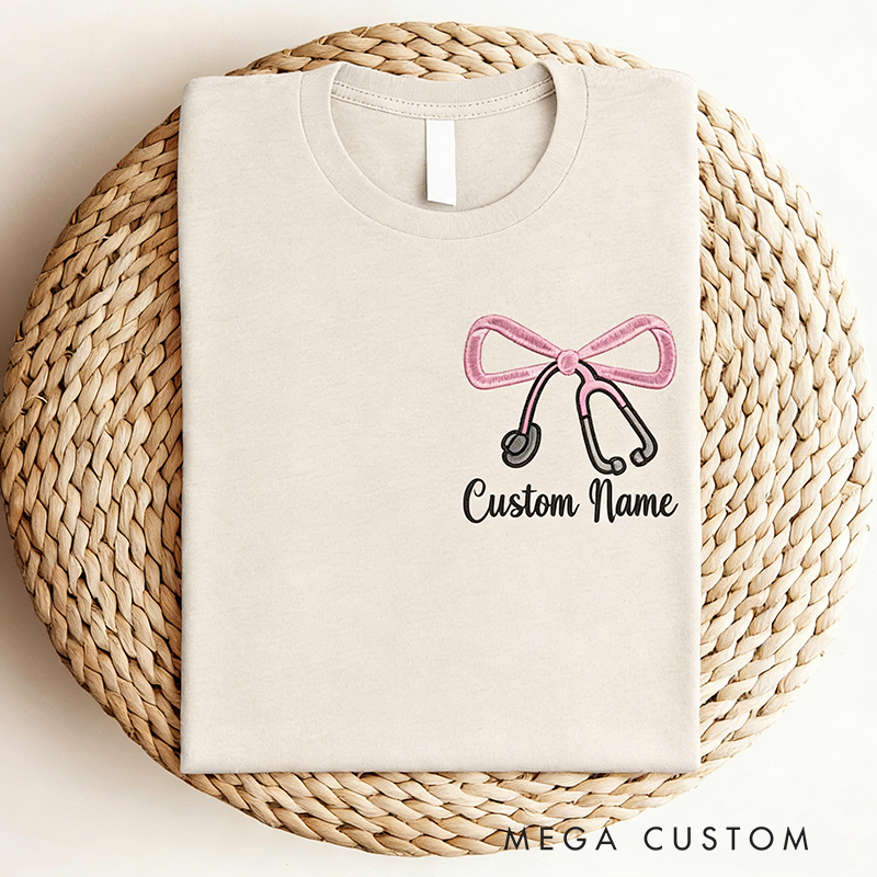 Personalized Nurse Sweatshirt Custom Name Sweatshirt Stethoscope Design Sweatshirt