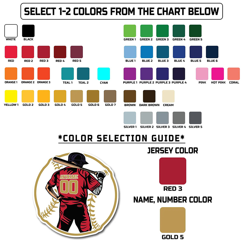 Personalized Baseball Fridge Magnet with Player Graphic and Custom Name and Number