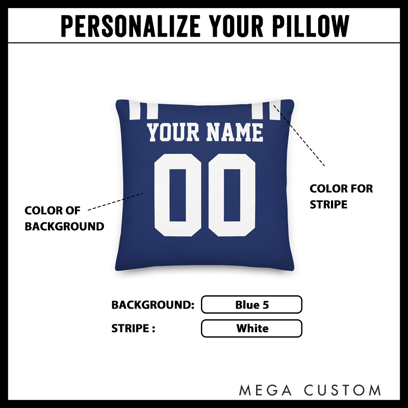 Personalized American Football and Rugby Throw Pillow with Custom Name and Number for a Unique and Stylish Accent