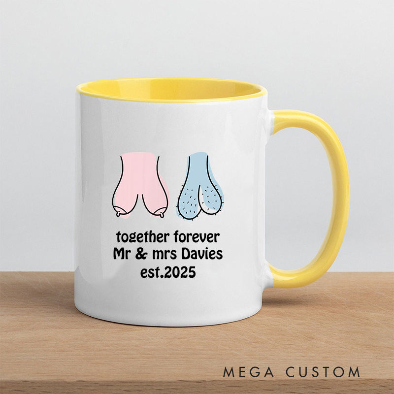 Personalized Funny Couple Mug Together Forever Gift for Her Him Newlywed Present Wedding Gift for Bride Groom Humour Gift for Wife Husband