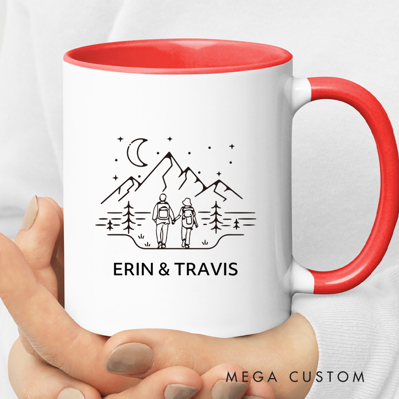 Personalized Adventure Partners for Life Mug Couple Mug for Her Him Newlywed Present Ceramic Mug Anniversary Gift