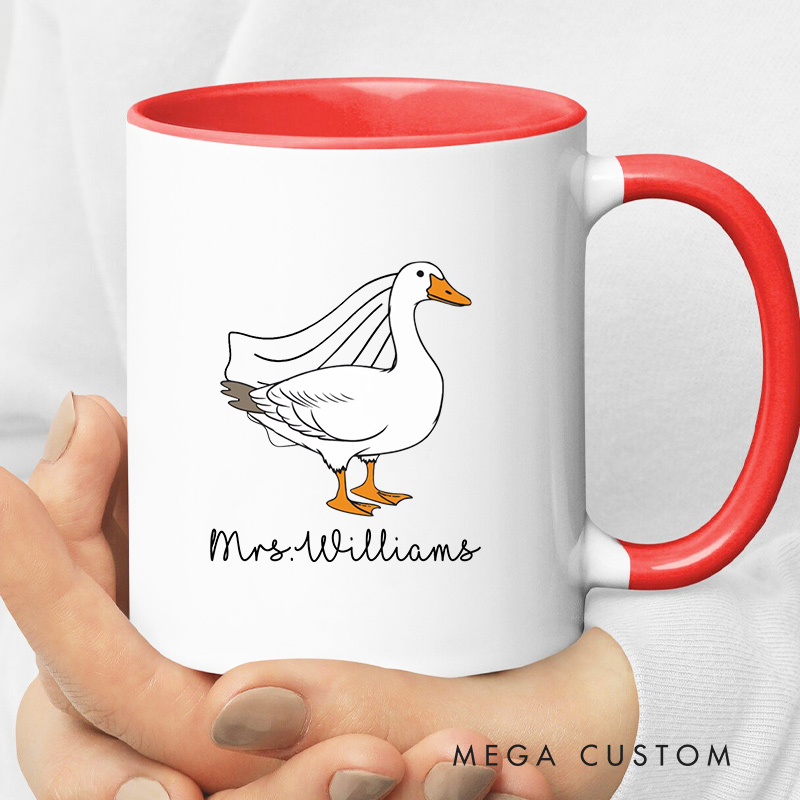 Personalized Mr. & Mrs. Goose Wedding Mug Wedding Gift Mug for Husband Wife Couple Ceramic Mug for Newlywed
