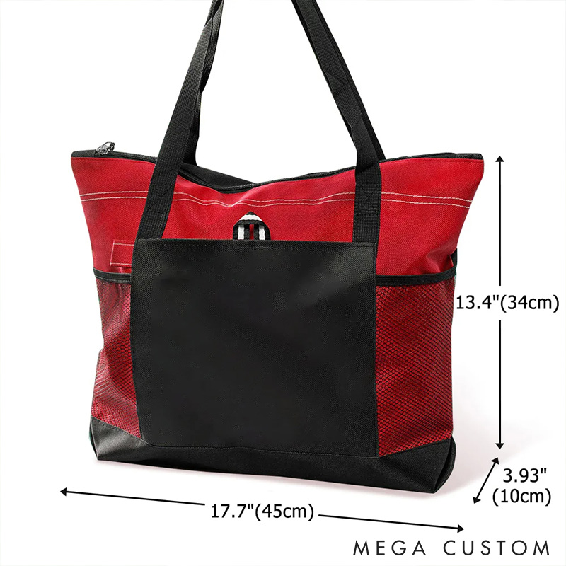 [Copy]Personalized Football Mom Tote Bag with Custom Name and Number  