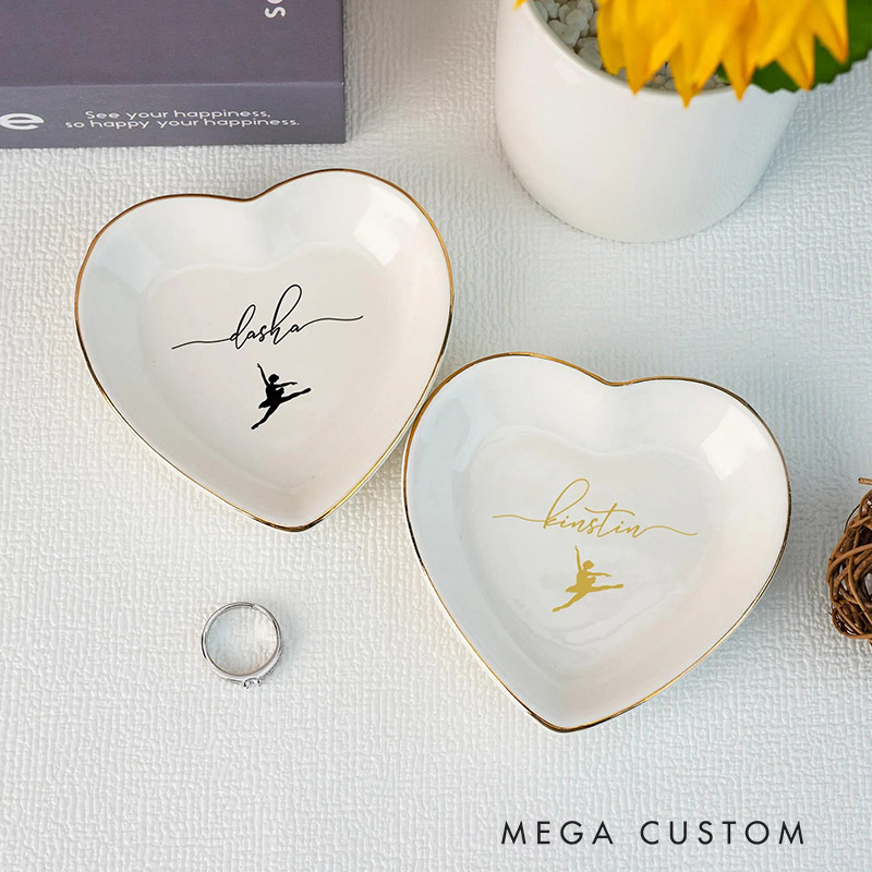 Personalized Dance Gifts Jewelry Dish Ring Dish for Girl Daughter Wife Birthday Gift Senior Dance Team Gifts Dance Sister Gifts