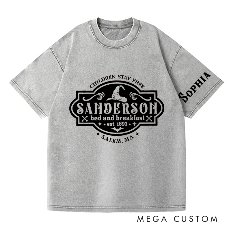 Personalized Vintage Bed and Breakfast Washed T-Shirts Horror Movie Tshirt Witch Horror Movie Shirt