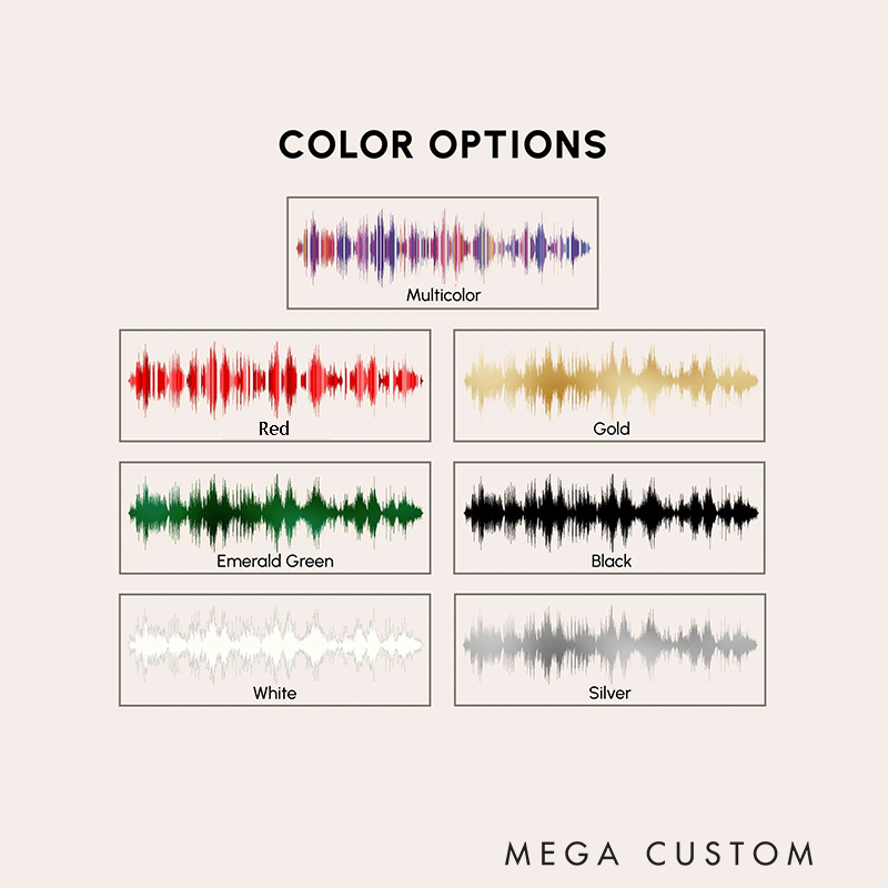 Soundwave Art Music Plaque Sound Wave Art Voice Recording Gift Song Plaque Custom with QR Code for Lover for Birthday Anniversary