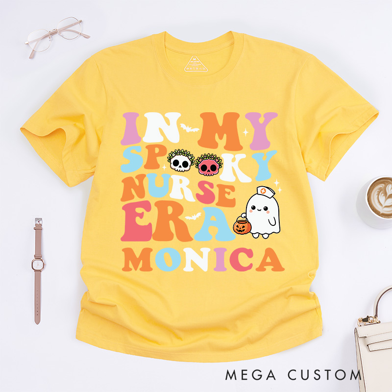 Personalized Nurse T-Shirts In My Spooky Nurse Era Design T-Shirts Nurse Halloween Gifts