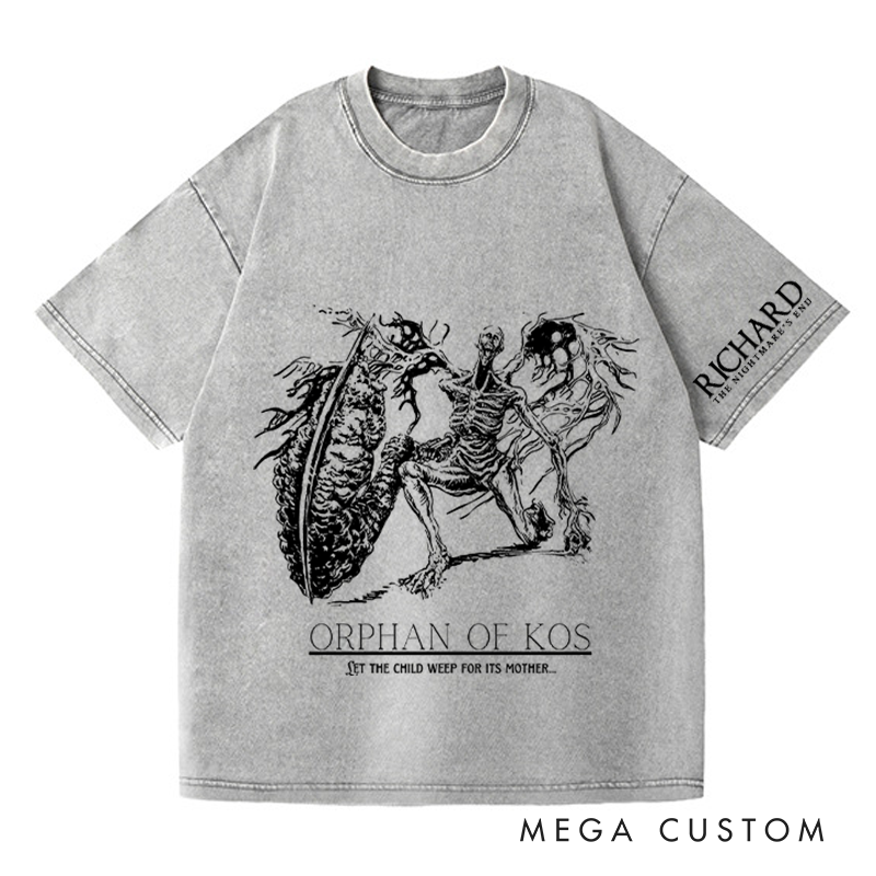 Personalized Orphan of Kos Gothic Game Washed T-Shirts Video Game Tshirt Nightmare Hunter Shirt Halloween