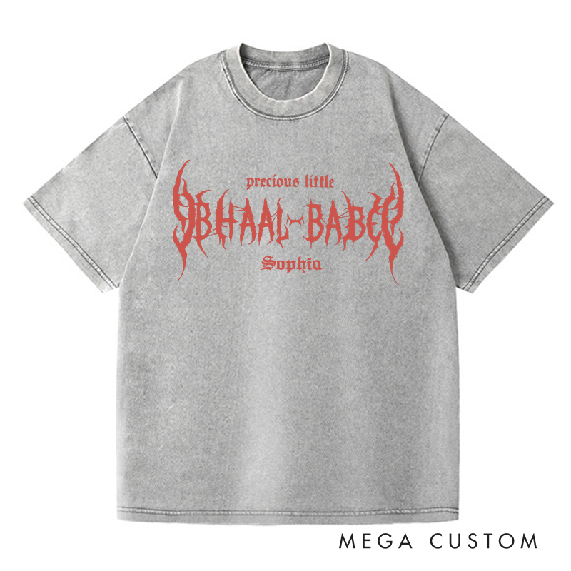 Personalized Bhaal Babe Game Washed T-Shirts Vampire Video Game Tshirt Fantasy Game Shirt
