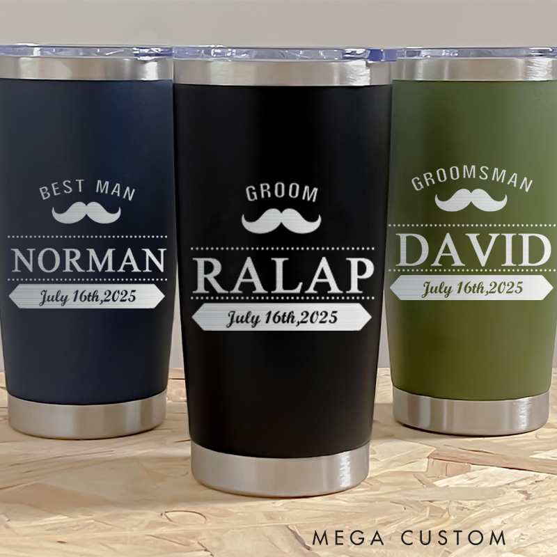 Personalized 20oz Tumbler for Groomsmen Wedding Groomsman Insulated Tumbler Best Man Gift Tumbler Bachelor Party Favor Groomsman Proposal Gift