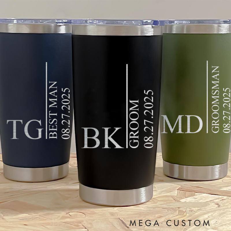 Personalized Best Man Gift Tumbler Groomsman Insulated Tumblers 20oz Tumbler for Groomsmen Bachelor Party Favor Wedding Party Favors Tumbler