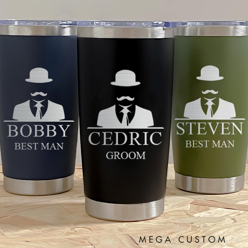 Personalized Insulated Groomsmen Tumblers 20oz Tumbler for Groomsmen, Bachelor Party Favor Tumbler Groomsman Proposal Gift Groom Gift Tumbler