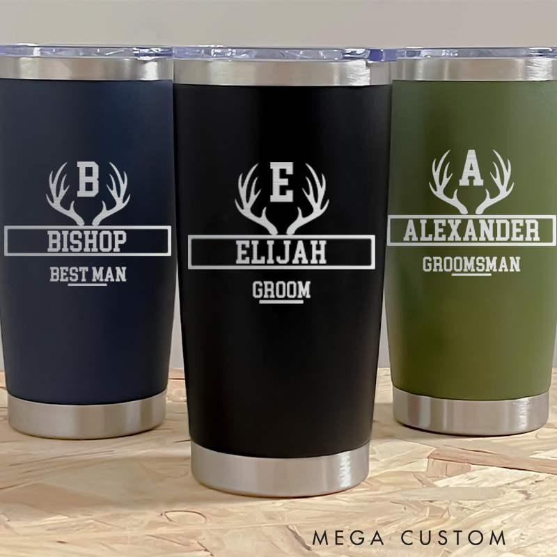 Personalized Insulated Tumblers Groomsman Gift Tumbler 20oz Tumbler For Groom Club Best Man Gift Tumbler Bachelor Party Favor