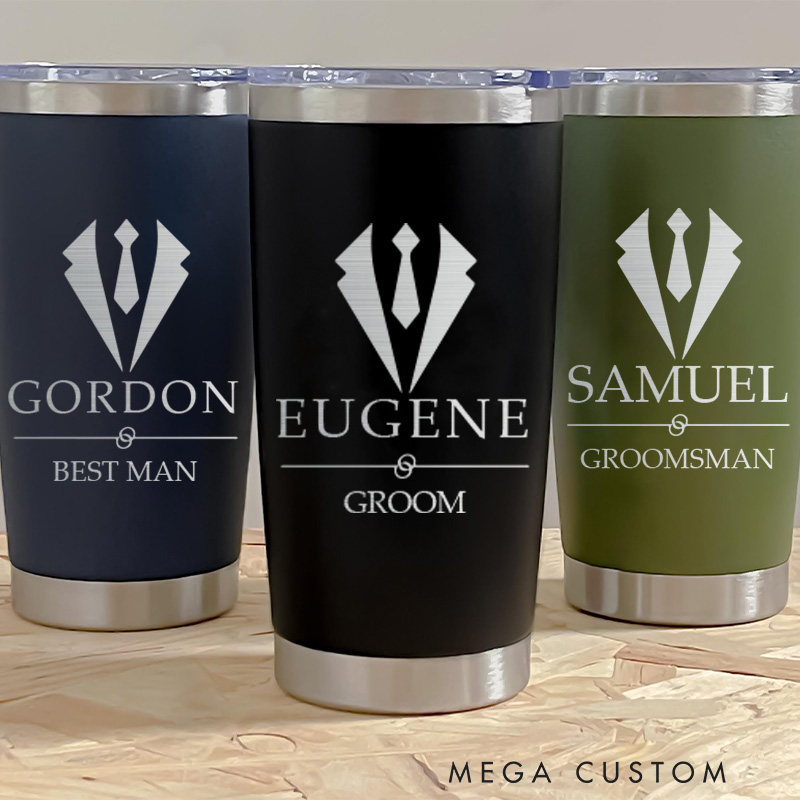 Personalized Groomsman Gift Tumbler Insulated 20oz Tumbler For Groomsmen Bachelor Party Favor Tumbler Wedding Favors Tumbler Groomsman Proposal
