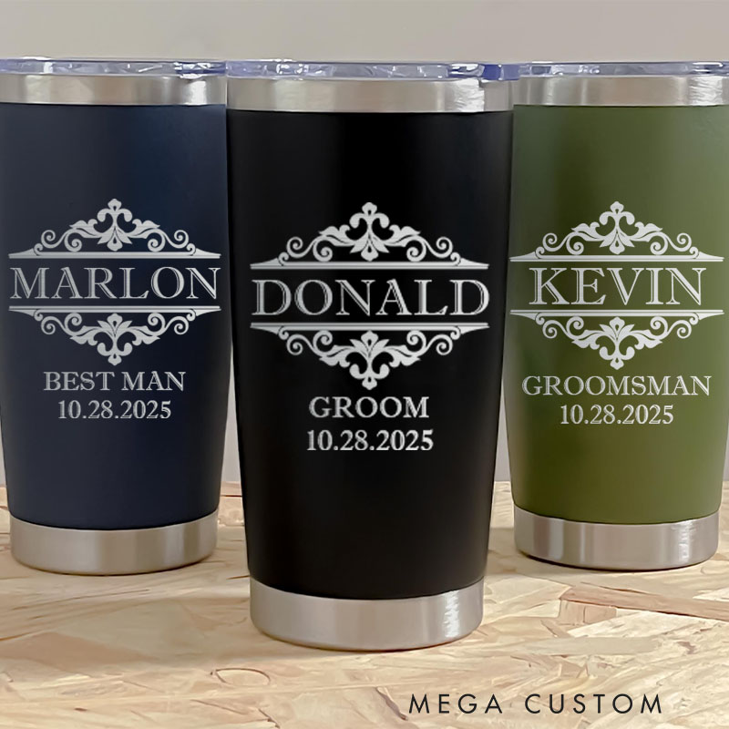 Personalized Bachelor Party Favor Tumblers 20oz Insulated Groomsman Tumbler Wedding Favors Tumbler For Groom Groomsmen
