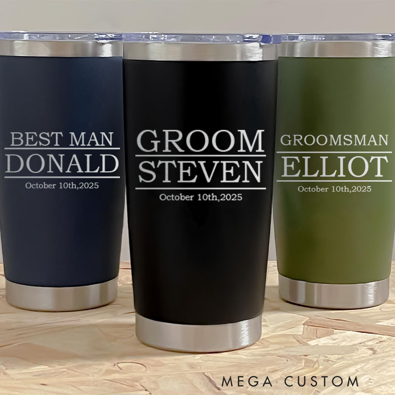 Personalized Groom Gift Tumbler 20oz Insulated Tumblers Groomsman Gift Tumbler Bachelor Party Favor Tumbler For Best Man Gift