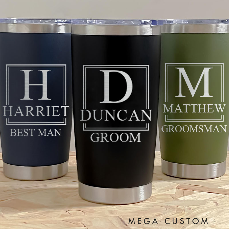 Personalized Groomsman 20oz Tumbler Insulated Tumbler for Best Man Bachelor Party Favor Tumbler Wedding Favors Tumbler Gift