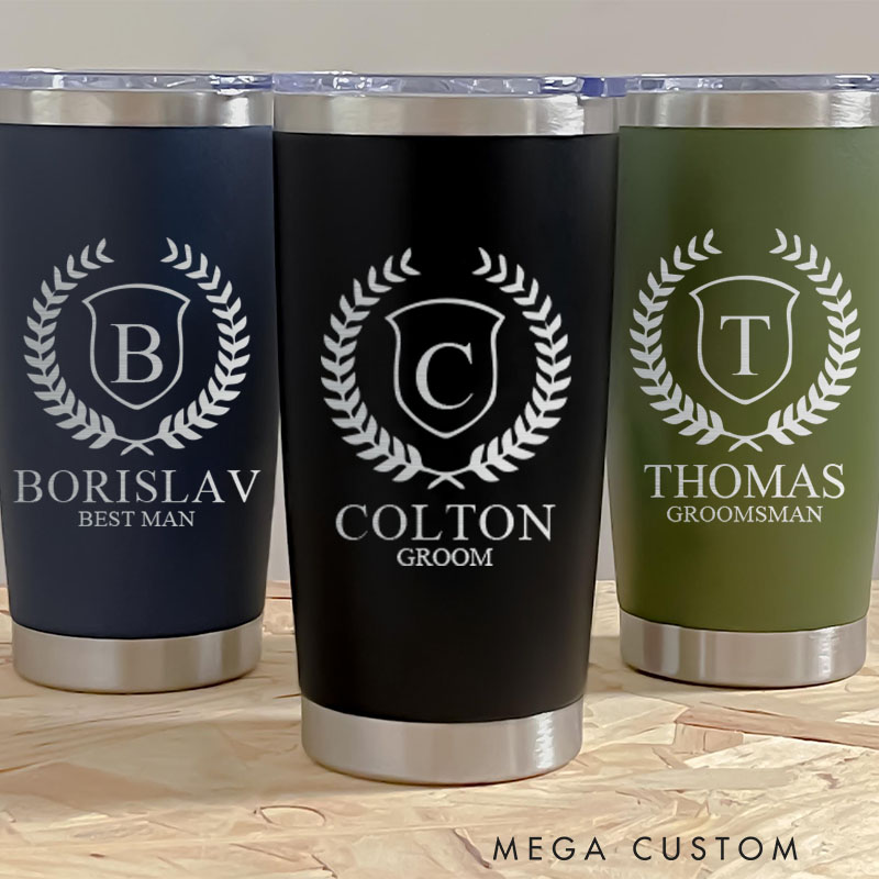 Personalized Insulated Tumbler Groomsman Gift Tumbler 20oz Tumbler for Best Man Gift Groom Club Gift Bachelor Party Favor Tumbler
