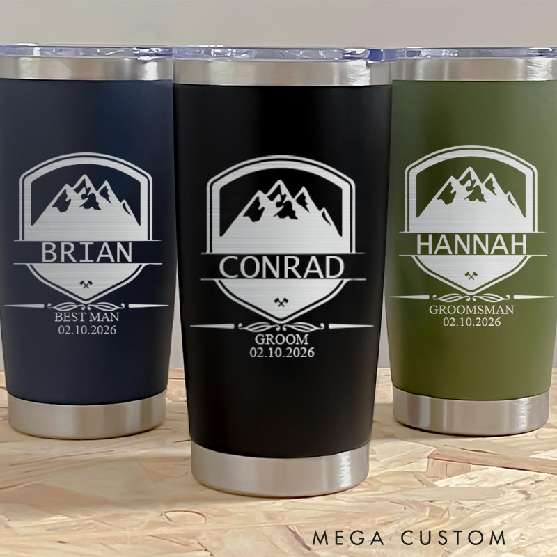 Personalized 20oz Tumblers for Groomsmen Wedding Favors Tumbler Groomsman Gift Tumbler Best Man Gift Groom Insulated Tumbler